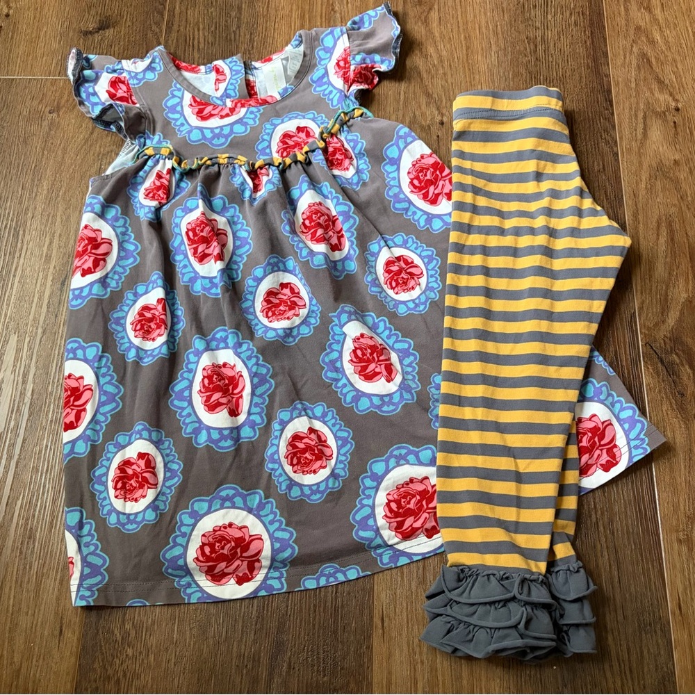 Matilda Jane Kentucky Blue Pearl Dress Gleam Leggings